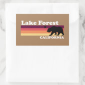Sticker Rectangulaire Vintage Lake Forest Californie (Sac)