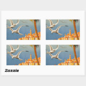 Sticker Rectangulaire Vintage Menton CoTe D'azur (Feuille)