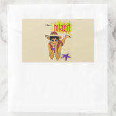 Sticker Rectangulaire Vintage Miami Beach (Sac)