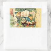 Sticker Rectangulaire Vintage : pâques - (Sac)