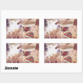 Sticker Rectangulaire Vintage : pâques - (Feuille)