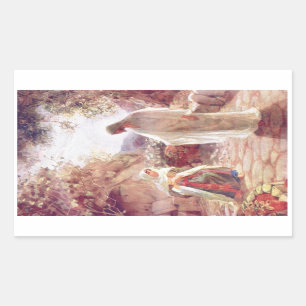 Sticker Rectangulaire Vintage : pâques -