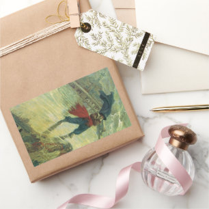 Sticker Rectangulaire Vintage Pirate, le Hollandais volant par Howard Py