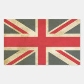 Sticker Rectangulaire Vintage Union Jack British Flag (Devant)