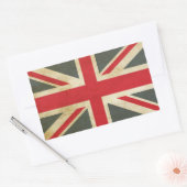 Sticker Rectangulaire Vintage Union Jack British Flag (Enveloppe)