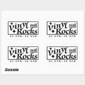 Sticker Rectangulaire Vinyl Rocks 33 tr/min 45 tr/min (Feuille)
