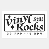 Sticker Rectangulaire Vinyl Rocks 33 tr/min 45 tr/min (Devant)