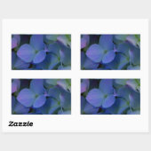 Sticker Rectangulaire Violet violet rose bleu hydrangée fleurie (Feuille)