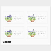 Sticker Rectangulaire Violets pointillés (Feuille)