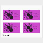 Sticker Rectangulaire Violon,Amour qui berce_ (Feuille)