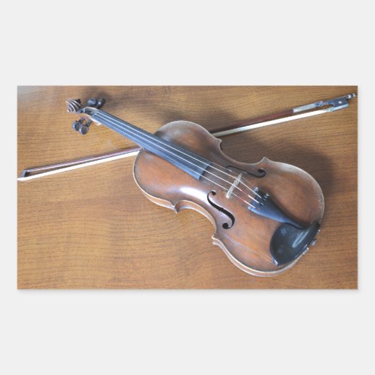 Sticker Rectangulaire Violon antique (Devant)