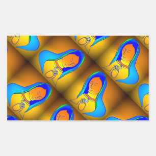 Sticker Rectangulaire Virgin of Guadalupe