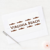 Sticker Rectangulaire Virginia Beach Cobia Saltwater Fishing Logo (Enveloppe)