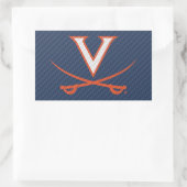 Sticker Rectangulaire Virginia Cavaliers Fibre de carbone (Sac)