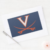 Sticker Rectangulaire Virginia Cavaliers Fibre de carbone (Enveloppe)