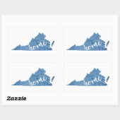 Sticker Rectangulaire Virginia Home Wood Grain (Feuille)