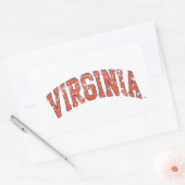 Sticker Rectangulaire Virginia Wordmark désorganisé (Enveloppe)