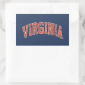 Sticker Rectangulaire Virginia Wordmark désorganisé (Sac)