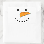 Sticker Rectangulaire Visage de neige (Sac)