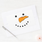 Sticker Rectangulaire Visage de neige (Enveloppe)