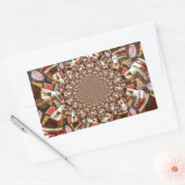 Sticker Rectangulaire Vision psychédélique des teintes Brown (Enveloppe)