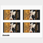 Sticker Rectangulaire Visite Espana ~ Vuelos Internacionales (Feuille)