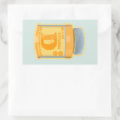 Sticker Rectangulaire Vitamine D capsules santé et bien-être (Sac)