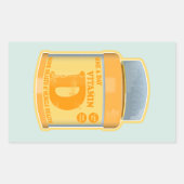 Sticker Rectangulaire Vitamine D capsules santé et bien-être (Devant)