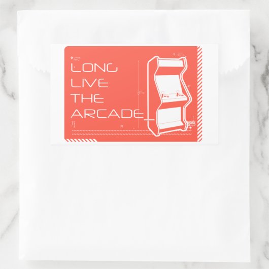 Sticker Rectangulaire Vive l'Arcade (Sac)