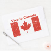 Sticker Rectangulaire Vive le Canada (Enveloppe)