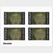 STICKER RECTANGULAIRE VIVIAN NOIR KUSH (Feuille)