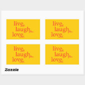 STICKER RECTANGULAIRE VIVRE BIEN RIRE SOUVENT AIMER BEAUCOUP DE CITATION (Feuille)