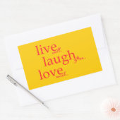 STICKER RECTANGULAIRE VIVRE BIEN RIRE SOUVENT AIMER BEAUCOUP DE CITATION (Enveloppe)