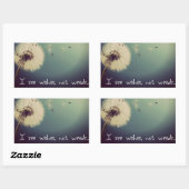 Sticker Rectangulaire Voeux de Dandelion (Feuille)