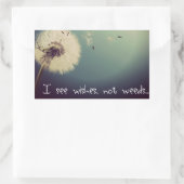 Sticker Rectangulaire Voeux de Dandelion (Sac)