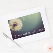 Sticker Rectangulaire Voeux de Dandelion (Enveloppe)