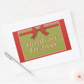 Sticker Rectangulaire Voeux de Noël Vintage (Enveloppe)