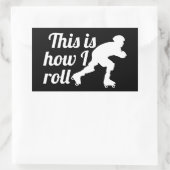Sticker Rectangulaire Voici comment je roule, Roller Derby skate (Sac)