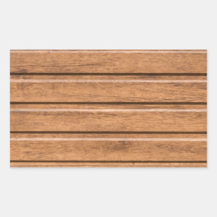 Sticker Rectangulaire Voie de garage Brown qui imite le bois naturel