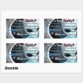 Sticker Rectangulaire voilà ton papa (Feuille)