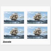 Sticker Rectangulaire Voiliers vintages (Feuille)