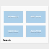 Sticker Rectangulaire Voiture, Blue (Feuille)