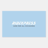 Sticker Rectangulaire Voiture, Blue (Devant)