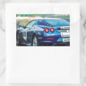 Sticker Rectangulaire Voiture Blue Race (Sac)