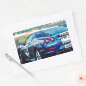 Sticker Rectangulaire Voiture Blue Race (Enveloppe)