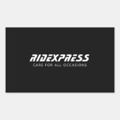 Sticker Rectangulaire Voiture, Noir (Devant)