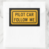 Sticker Rectangulaire Voiture pilote Suivez-moi (Sac)