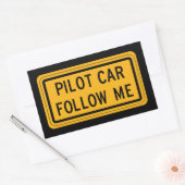 Sticker Rectangulaire Voiture pilote Suivez-moi (Enveloppe)