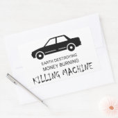 Sticker Rectangulaire Voiture Terre Détruire de l'argent brûler la machi (Enveloppe)