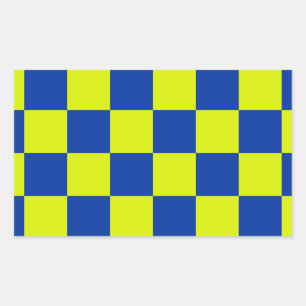 Sticker Rectangulaire voitures de police européennes couleurs carrés à d